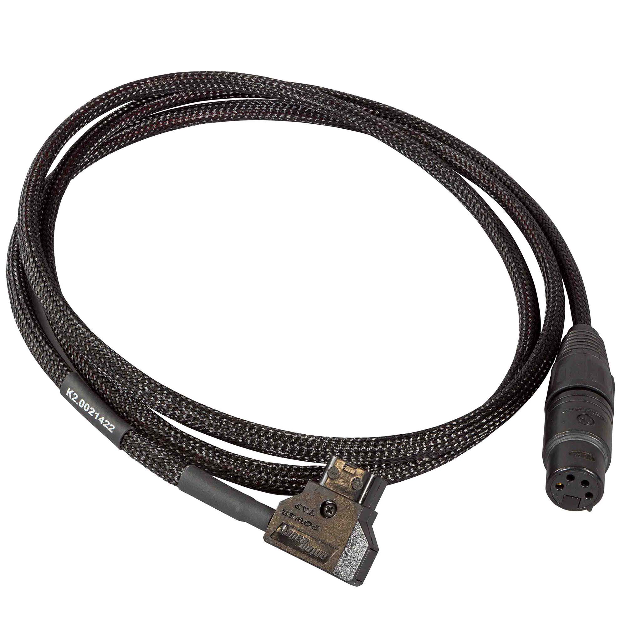 12V Battery Power Cable, D-Tab, 4-pin XLR, 1,5m/5ft